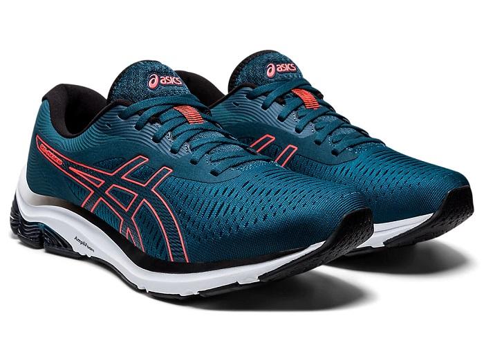 Asics Gel Pulse 12 1011A844-401 Men's Blue Running Shoes - GEL™ and AMPLIFOAM™ Cushioning