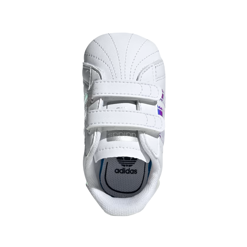 Adidas Superstar Crib BD8000 Baby Girl's Iridescent White Sneakers