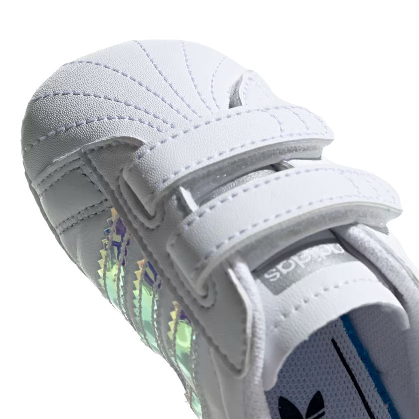 Adidas Superstar Crib BD8000 Baby Girl's Iridescent White Sneakers