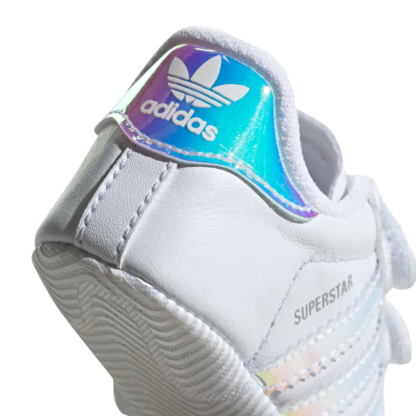 Adidas Superstar Crib BD8000 Baby Girl's Iridescent White Sneakers