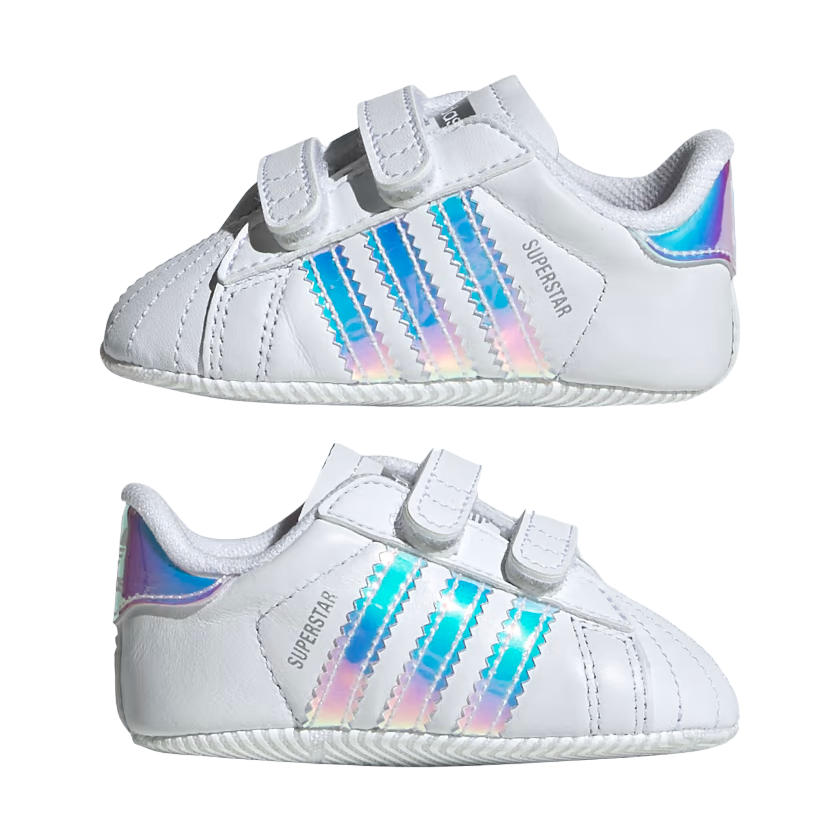 Adidas Superstar Crib BD8000 Baby Girl's Iridescent White Sneakers