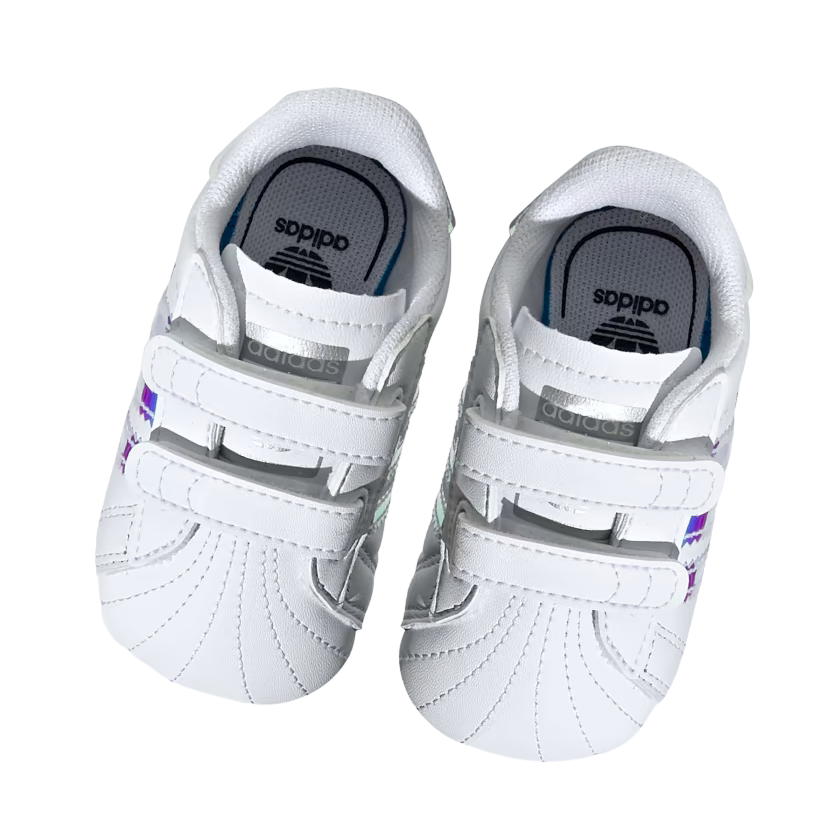 Adidas Superstar Crib BD8000 Baby Girl's Iridescent White Sneakers