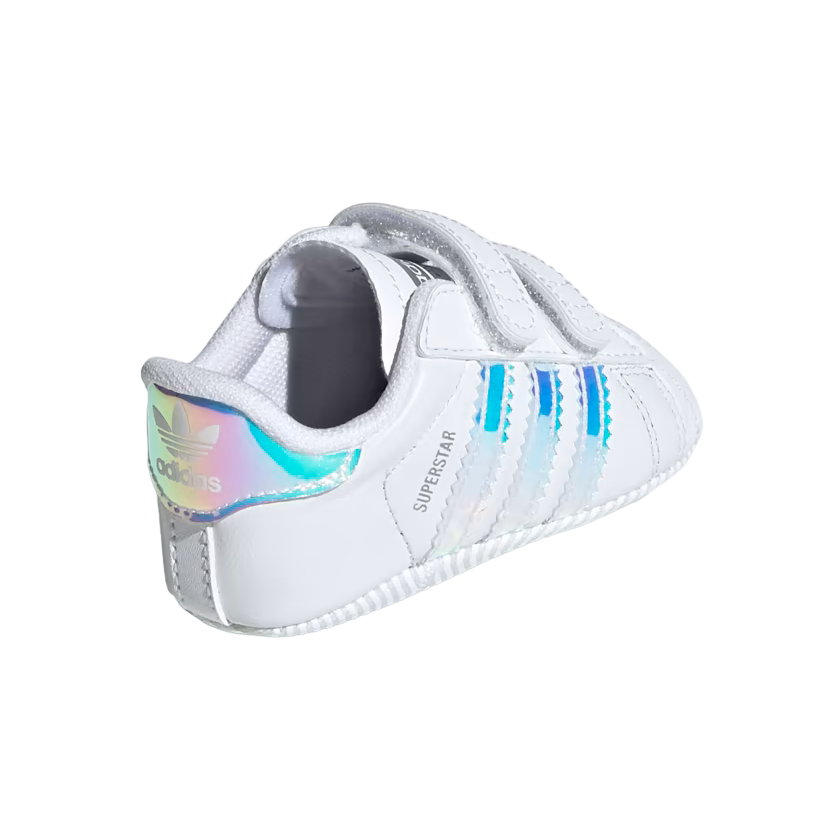 Adidas Superstar Crib BD8000 Baby Girl's Iridescent White Sneakers