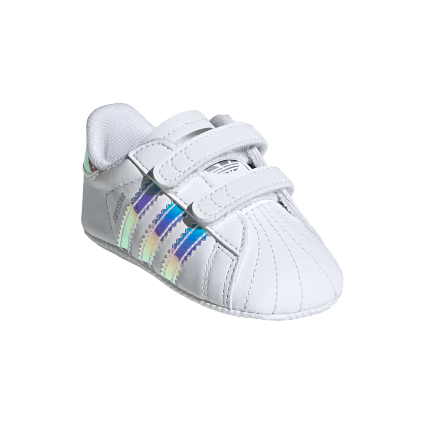 Adidas Superstar Crib BD8000 Baby Girl's Iridescent White Sneakers