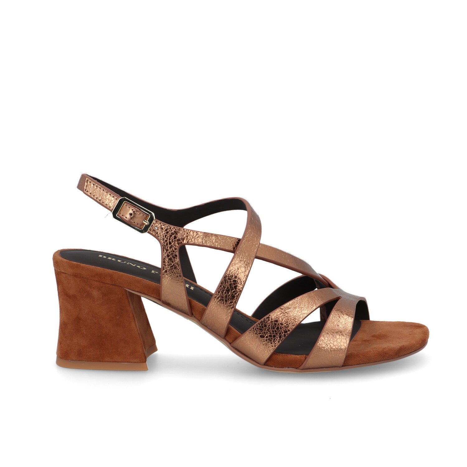 Bruno Premi sandalo colore rame in pelle e camoscio BN4404X