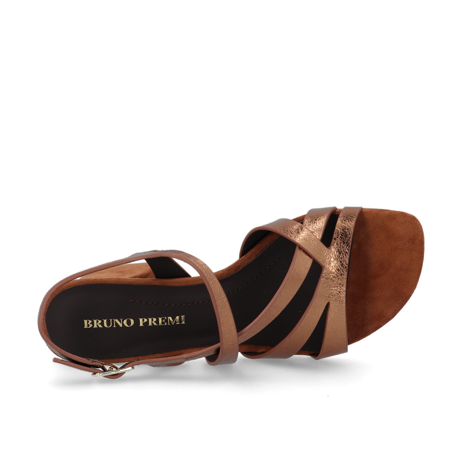 Bruno Premi sandalo colore rame in pelle e camoscio BN4404X