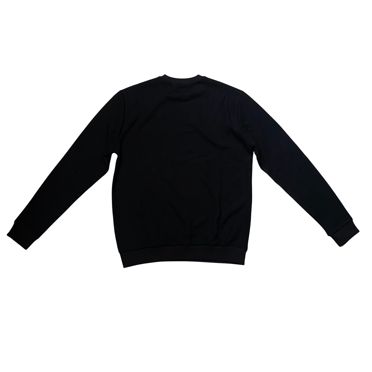 Bikkembergs BMF0999 Felpa Girocollo Uomo Nero - Felpa Casual con Logo in Rilievo e Bordi a Costine