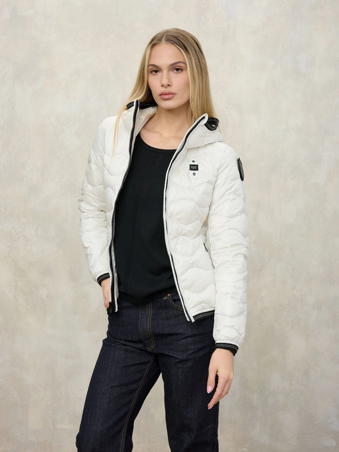 Blauer donna piumino con cappuccio Camelia 26SBLDC03169-007455 102 bianco