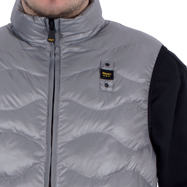 Blauer Danny 25SBLUC02229 Gilet Smanicato Uomo Grigio Check