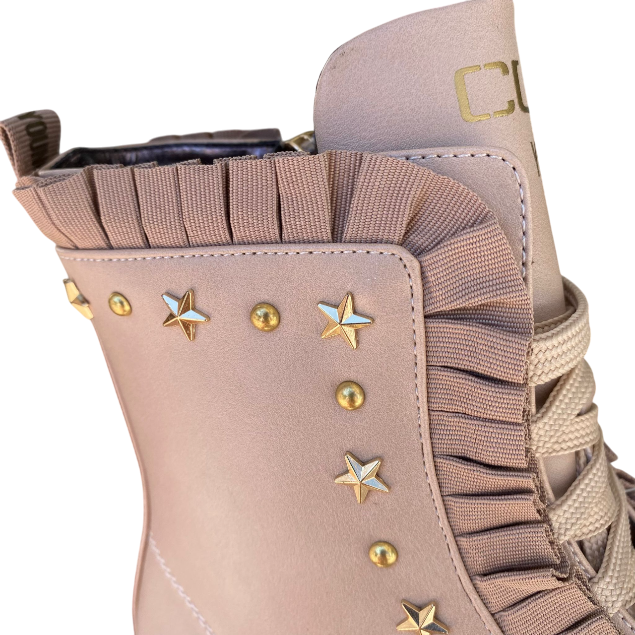Cult Stivaletto T-388B 3540 Beige Ragazza 7 Fori Borchie Rouge