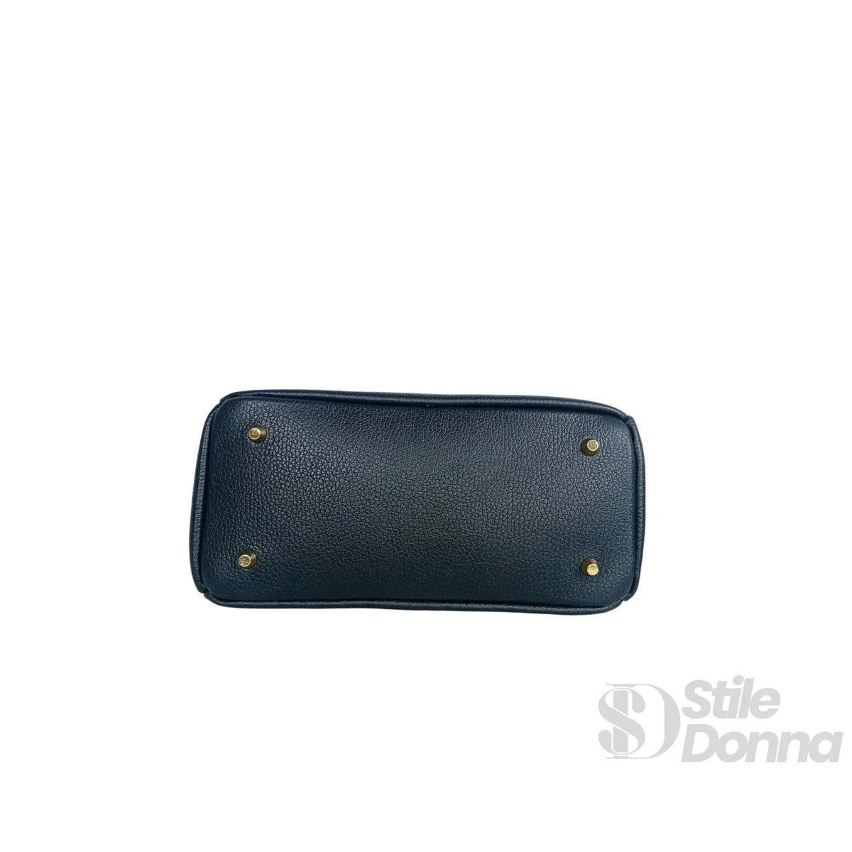 Borsa a Mano in Vera Pelle Hardware Oro