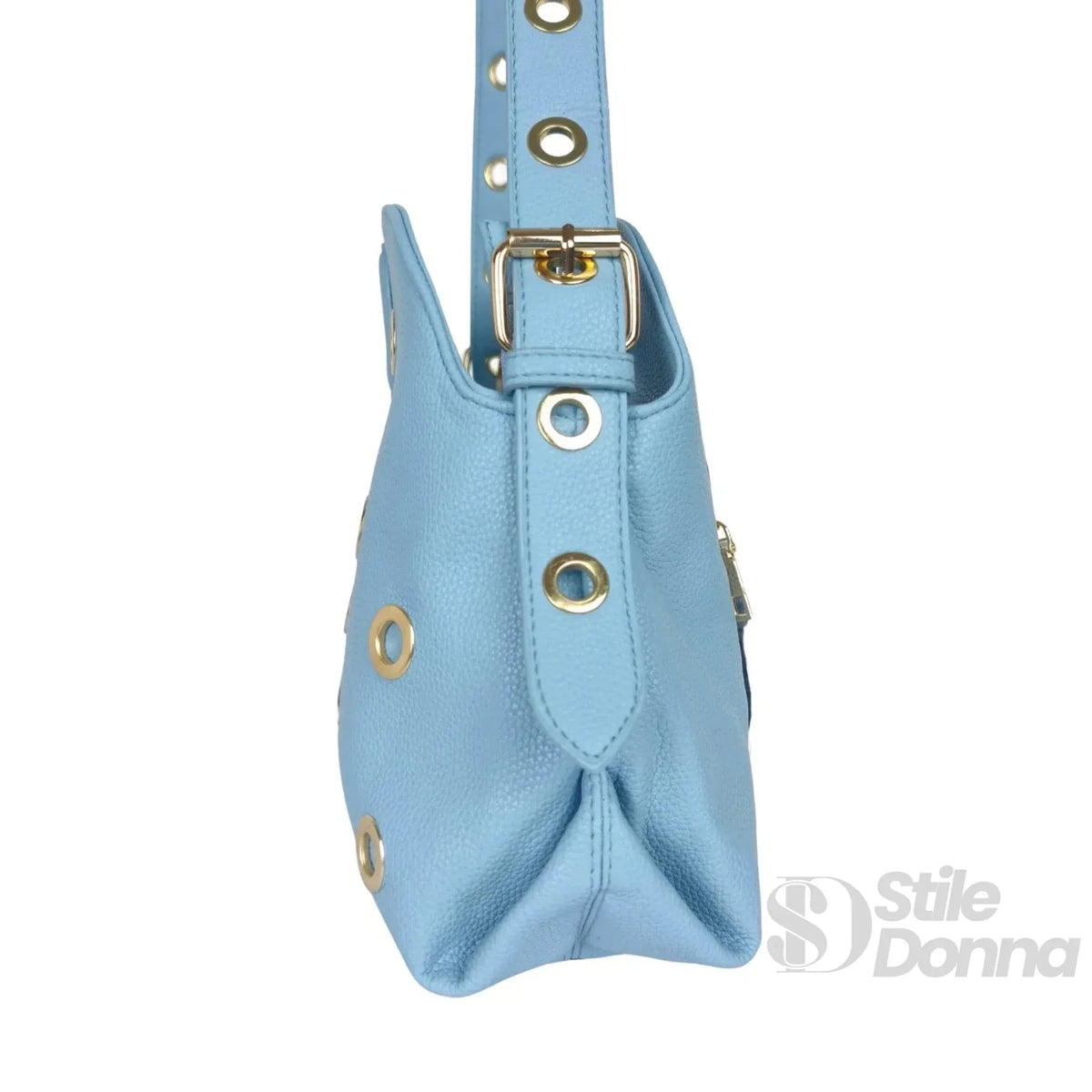 Borsa a Spalla con Occhielli Dorati