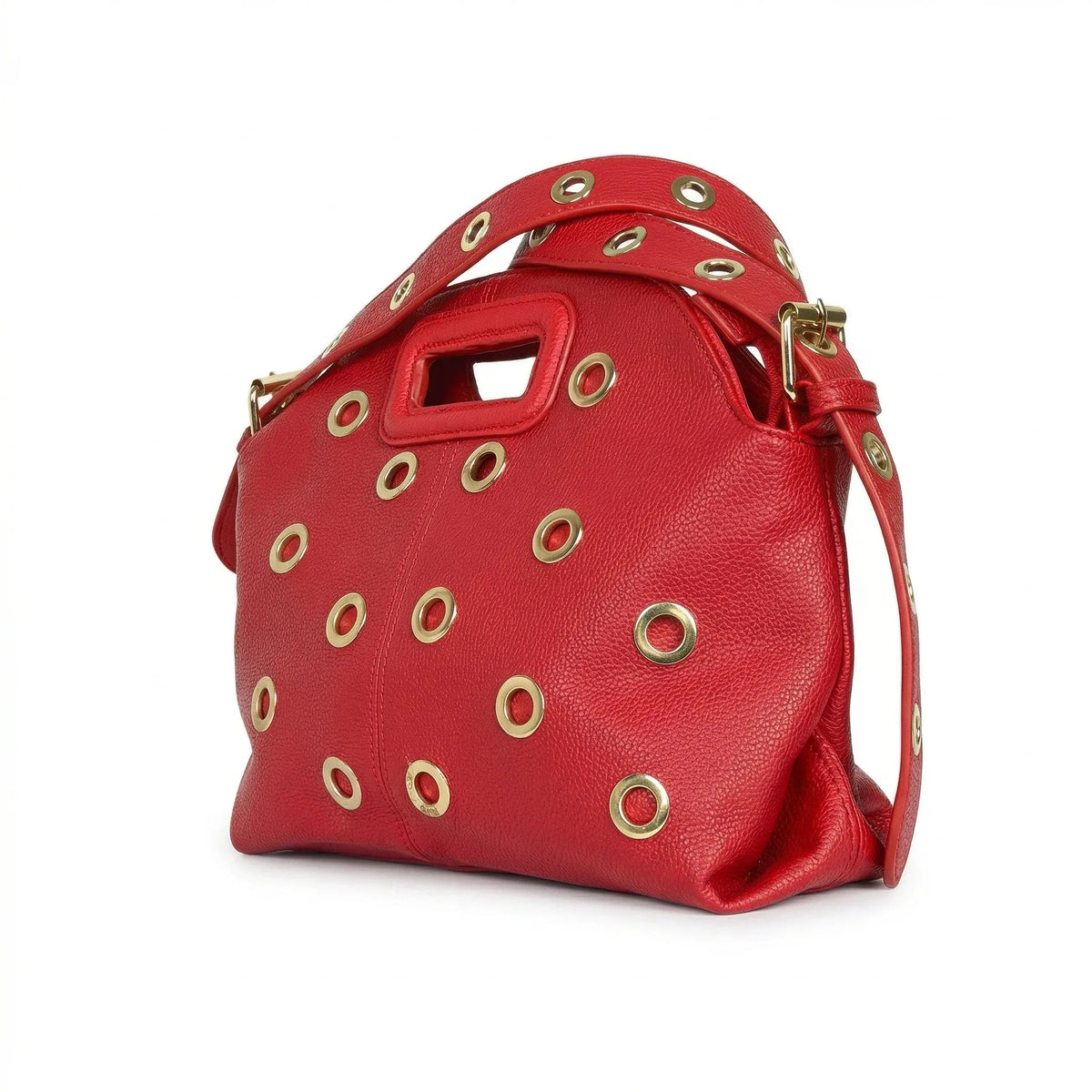 Borsa a Spalla con Occhielli Dorati