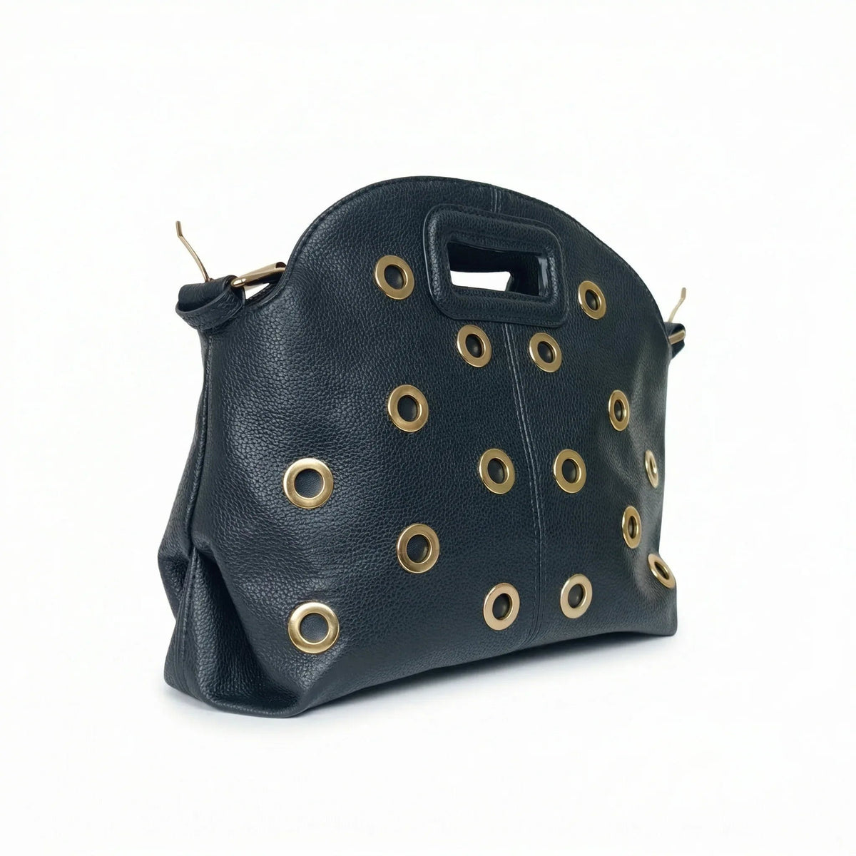 Borsa a Spalla con Occhielli Dorati