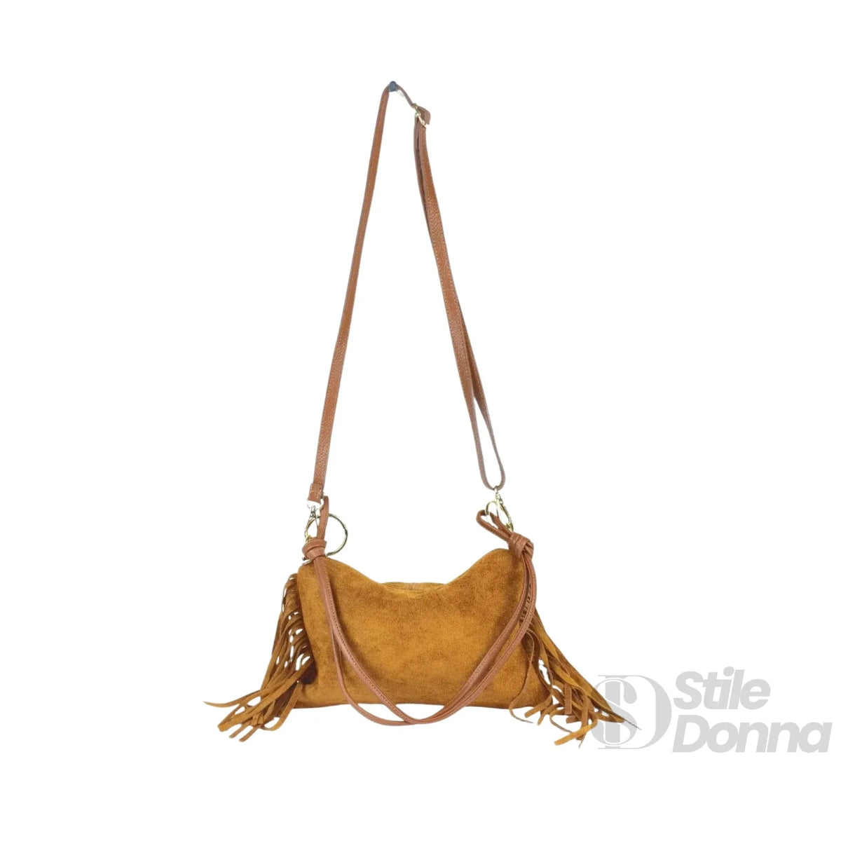 Camilla Borsa Boho in Pelle Scamosciata con Frange