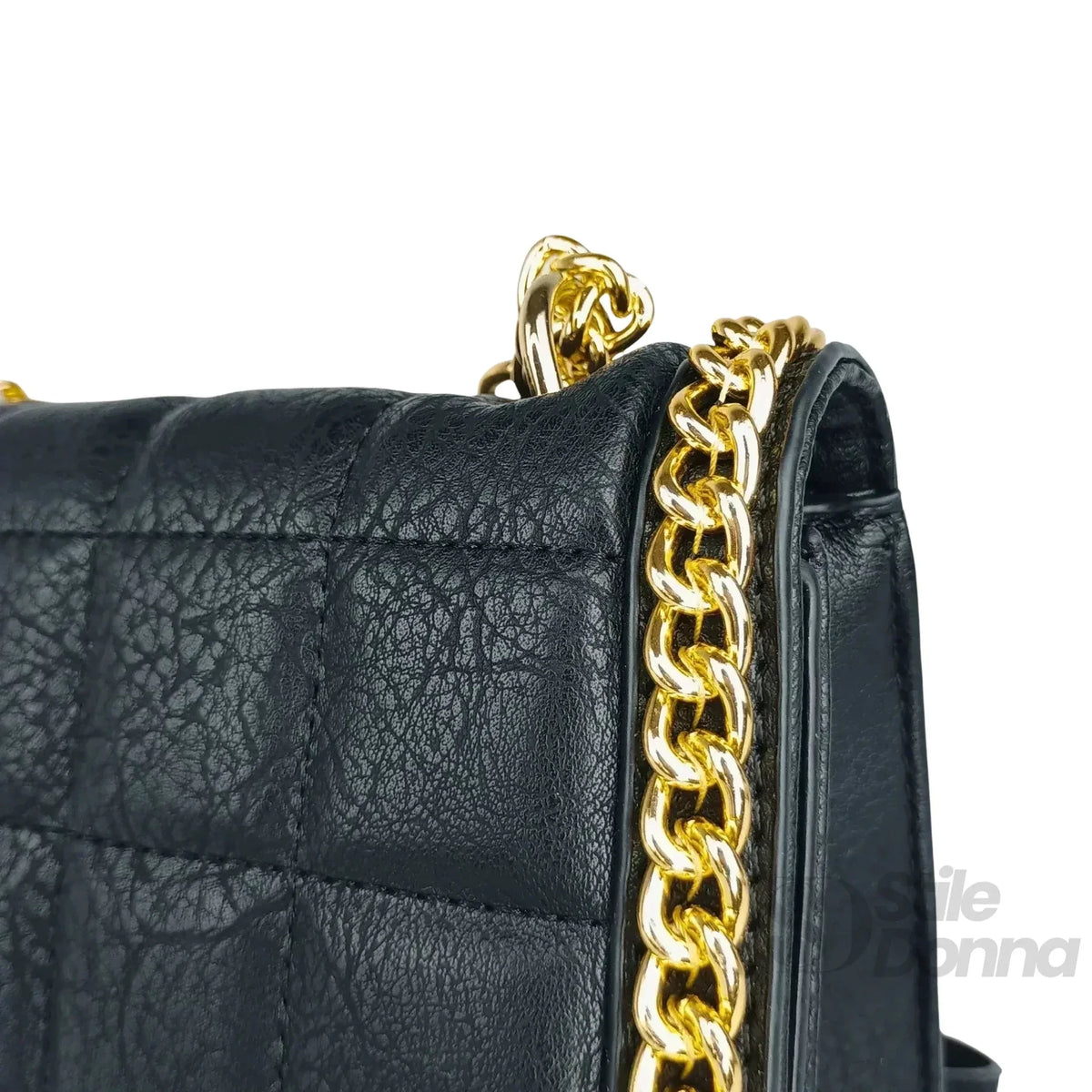 Borsa Trapuntata Nera con Catena