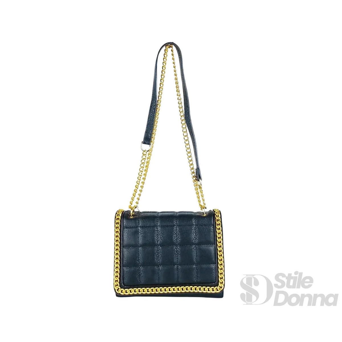 Borsa Trapuntata Nera con Catena