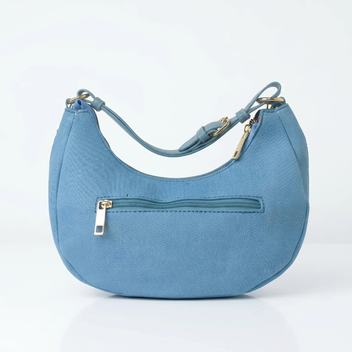 Borsa in Denim con Tracolla Rimovibile