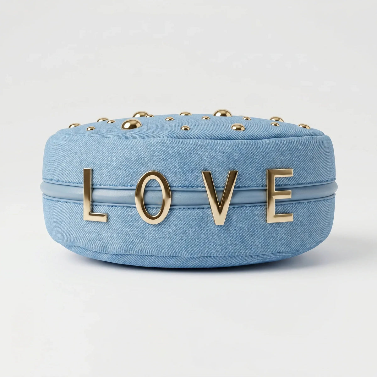 Borsa in Denim con Tracolla Rimovibile