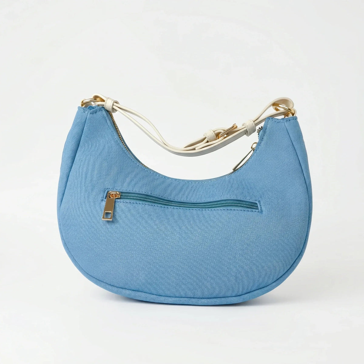 Borsa in Denim con Tracolla Rimovibile