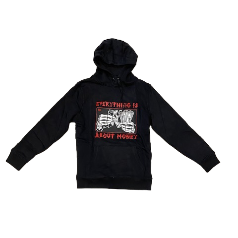 C1RCA Felpa con cappuccio da uomo Money Hood MHO151 nero