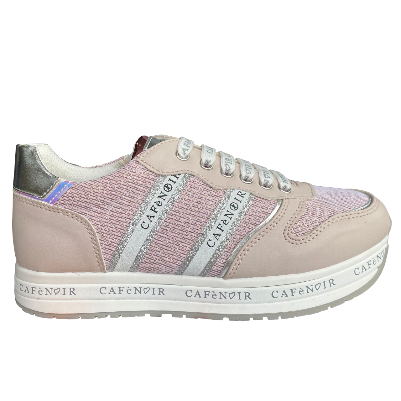 CafèNoir Sneakers con Zeppa Ragazza Pink Laccio Cerniera - C-2032