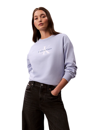 Calvin Klein Felpa Girocollo Donna LV047B234GTKF Casual Blue
