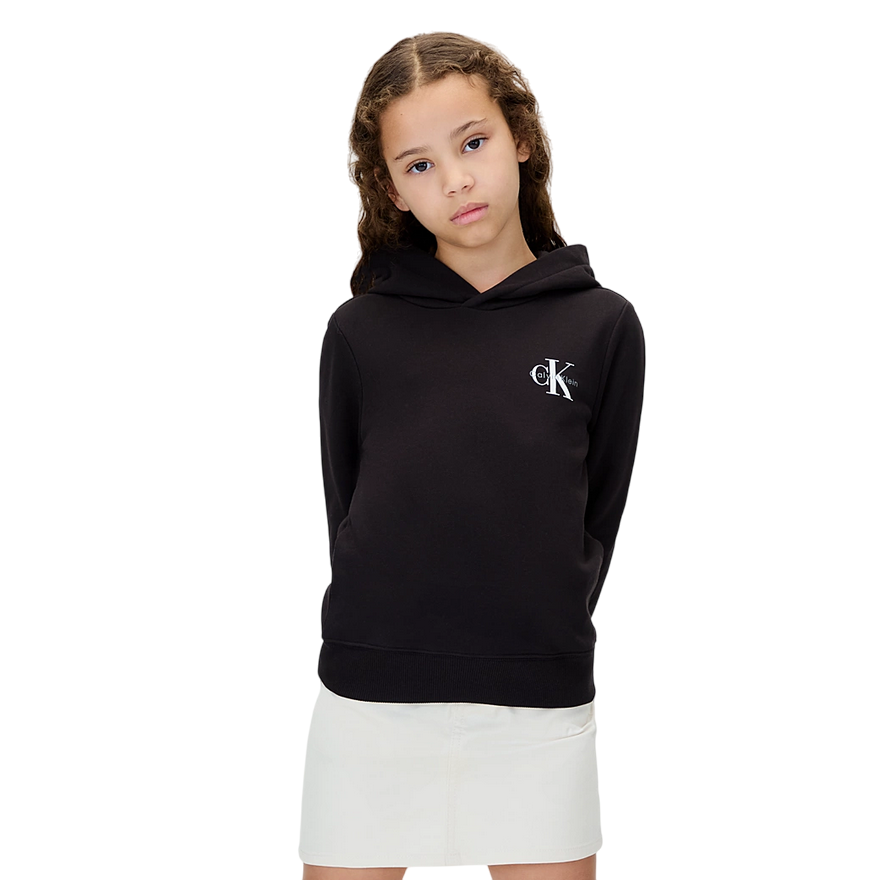 Calvin Klein Felpa con Cappuccio Unisex Junior IU0IU00712BEH Nera