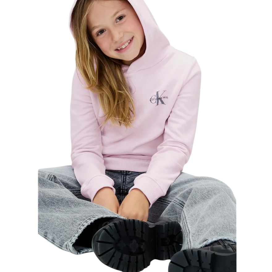 Calvin Klein Felpa con Cappuccio Unisex Junior IU0IU00712BEH rosa