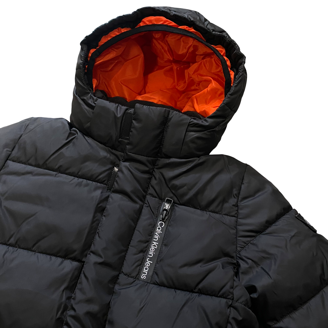 Calvin Klein Giubbotto Trapuntato con Cappuccio Junior IB0IB01276BEH Nero