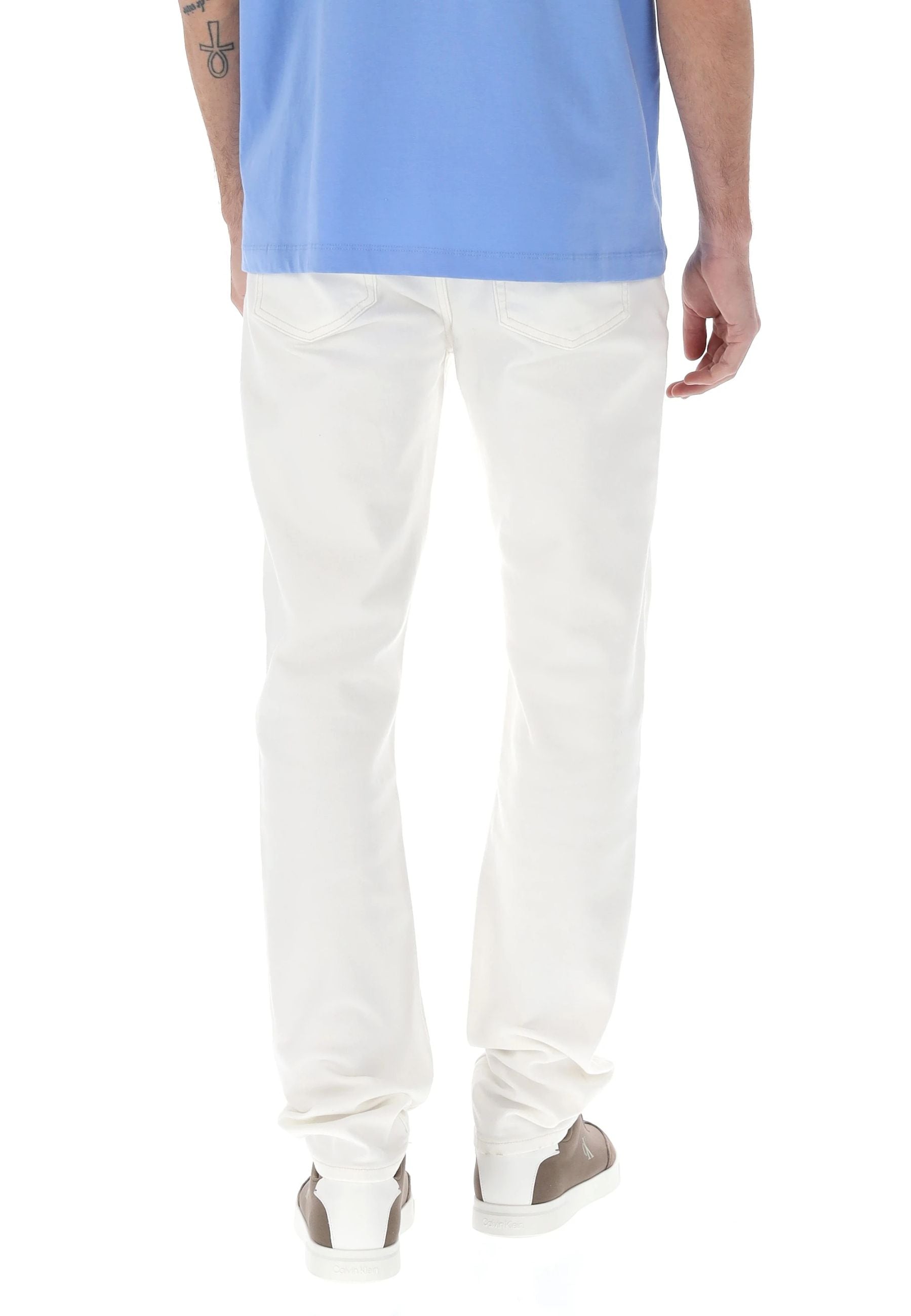 Calvin Klein Jeans Classic Taper Uomo Bianco Chalk - LV04RF956G ASN
