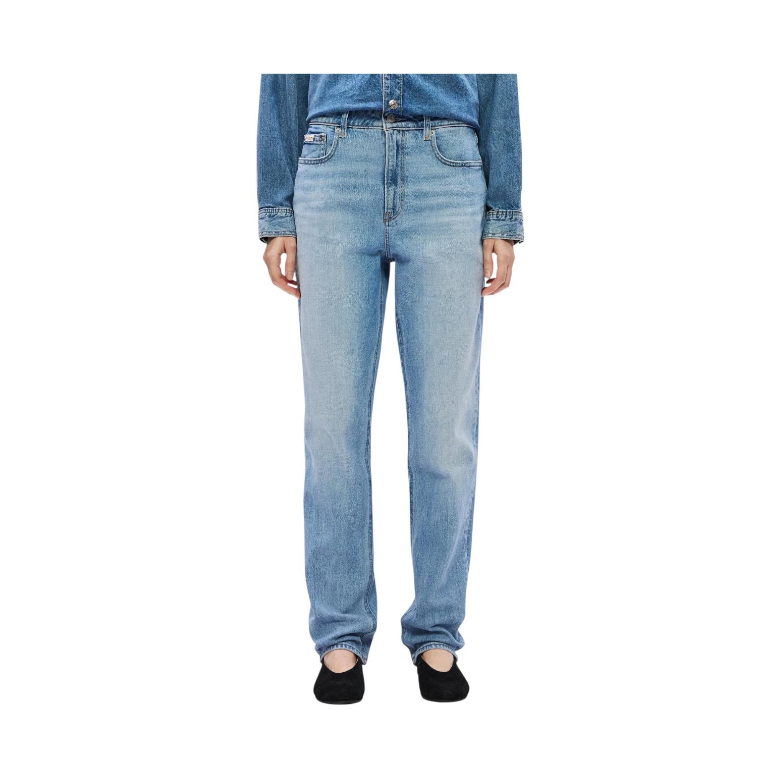 Calvin Klein Jeans Donna New Mom Panama LV047E787G3KQ Blu Chiaro