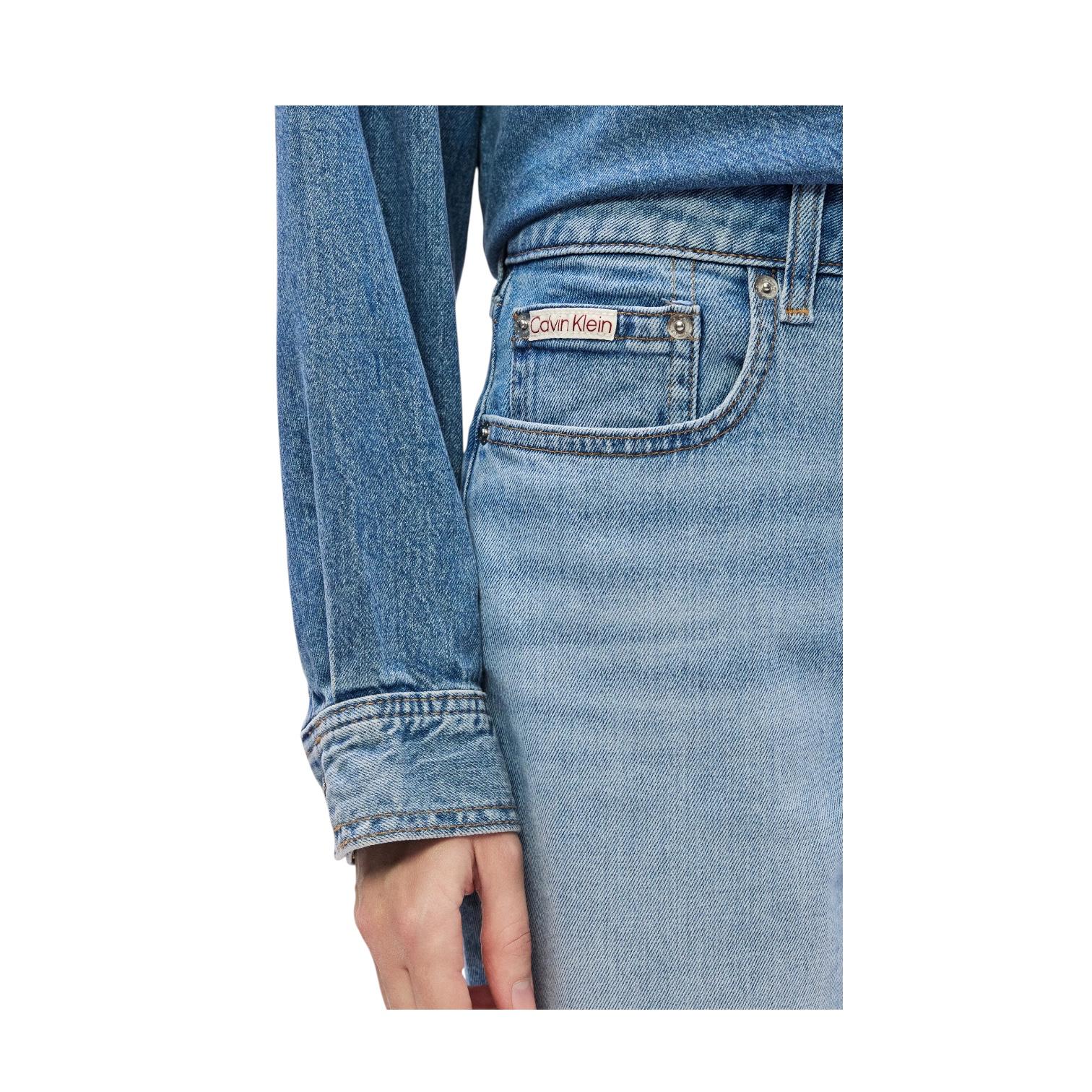 Calvin Klein Jeans Donna New Mom Panama LV047E787G3KQ Blu Chiaro