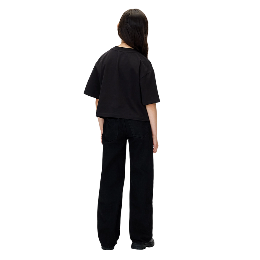 Calvin Klein Jeans High Rise Wide Leg IG0IG029981BY Blu per Bambina - Jeans a Vita Alta con Gamba Larga