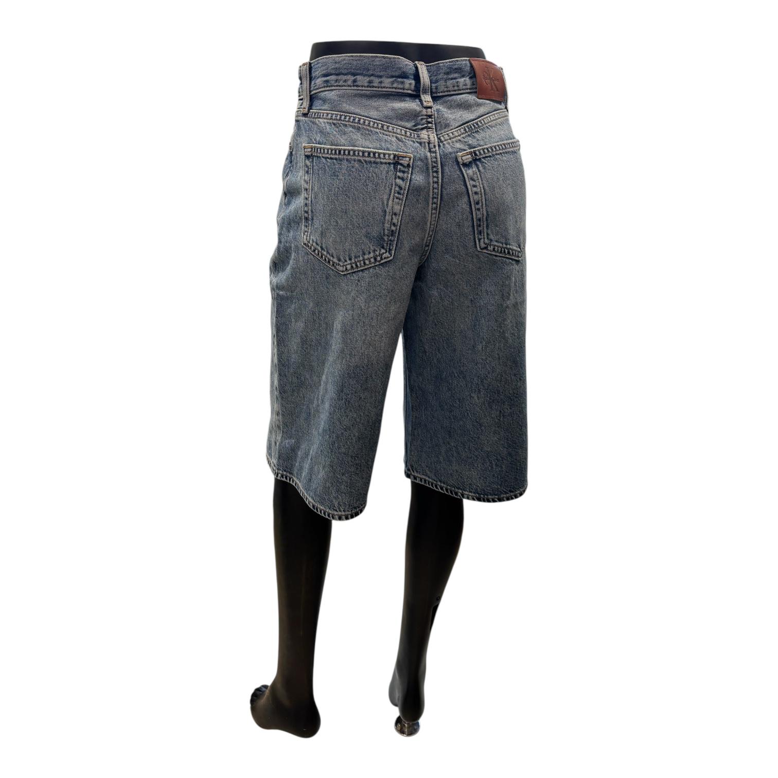 Calvin Klein Pantaloncino Jeans Donna LV047F771G SLN Blu Medio