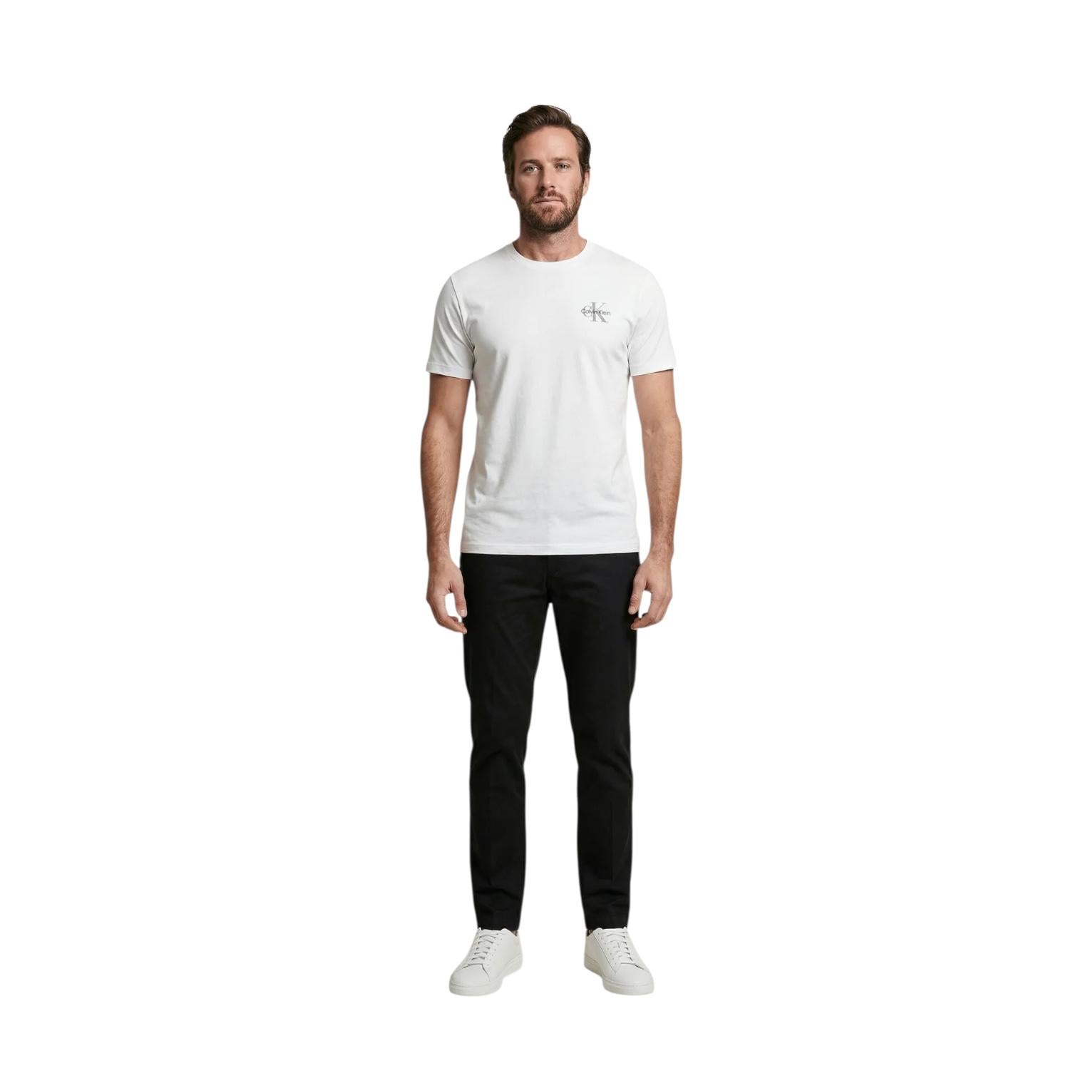 Calvin Klein T-shirt Logo LV04RF278G Bianco Manica Corta