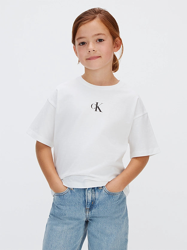 Calvin Klein T-Shirt Junior Boxy Fit Bianca LVCKSJA16G | 8-16 Anni