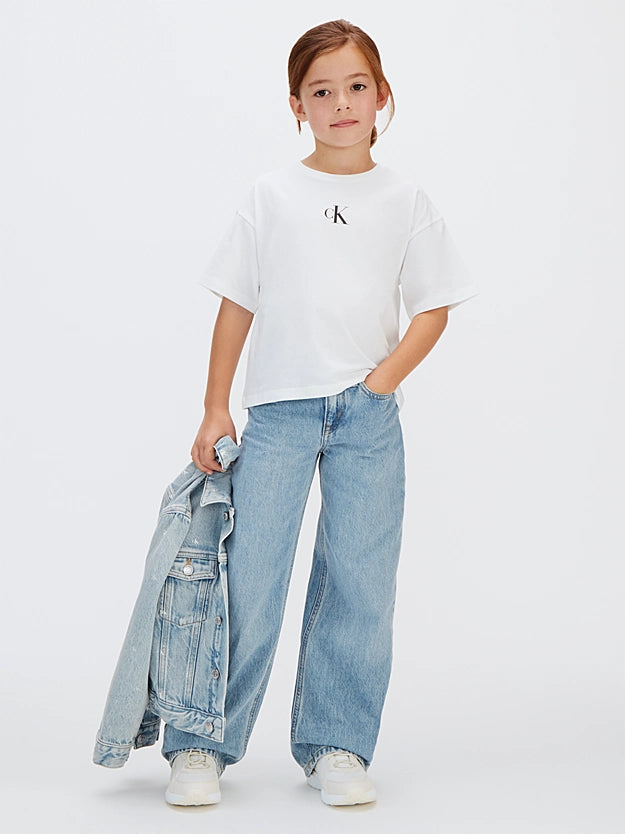 Calvin Klein T-Shirt Junior Boxy Fit Bianca LVCKSJA16G | 8-16 Anni