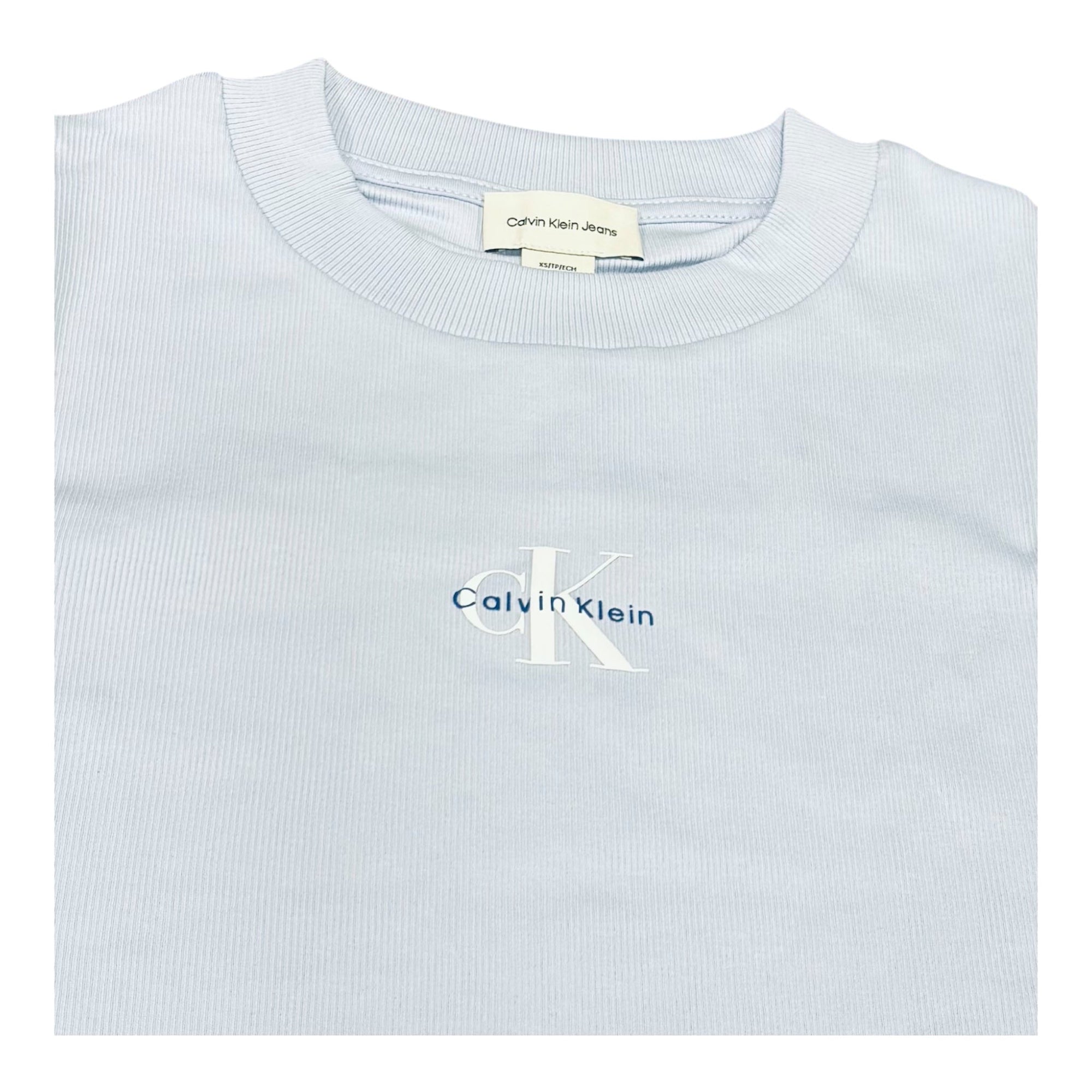 Calvin Klein T-Shirt Neonato Cotone Monologo LV047AB802 Blu
