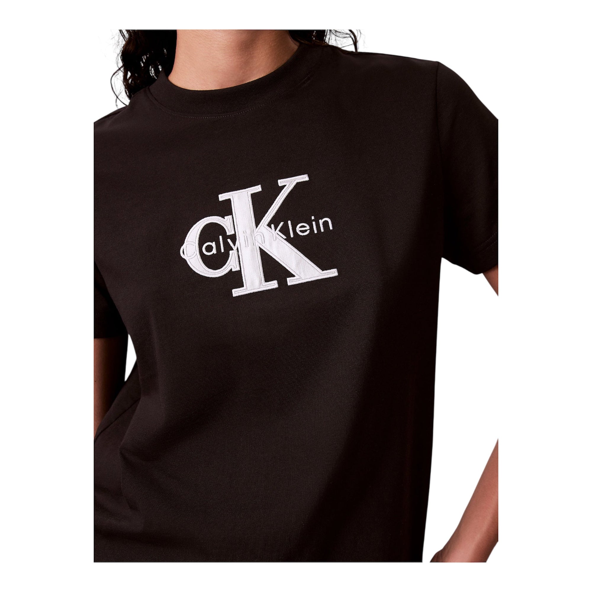 Calvin Klein T-shirt Grafica Monologo Donna LV047E819G Nero