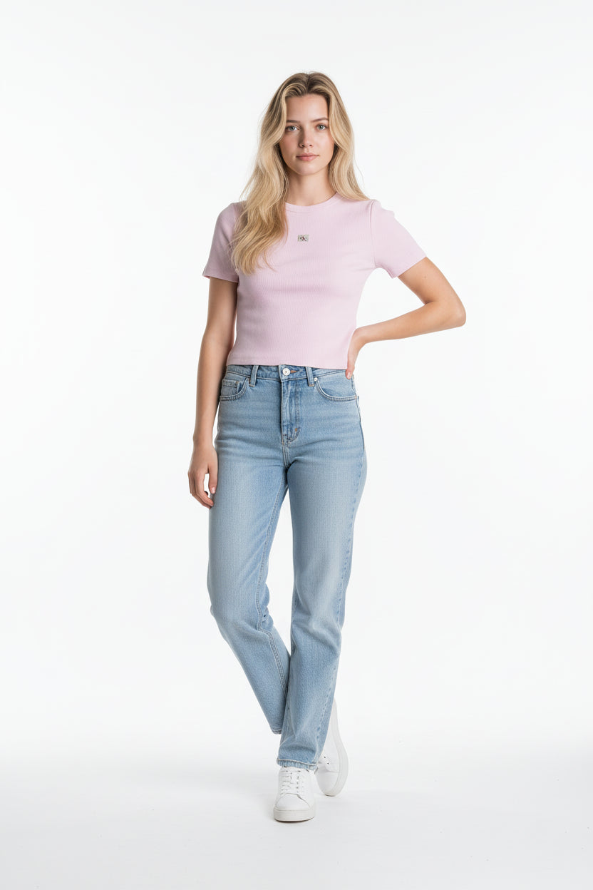 Calvin Klein T-Shirt Donna Cotone Costine LV0247C200G Rosa