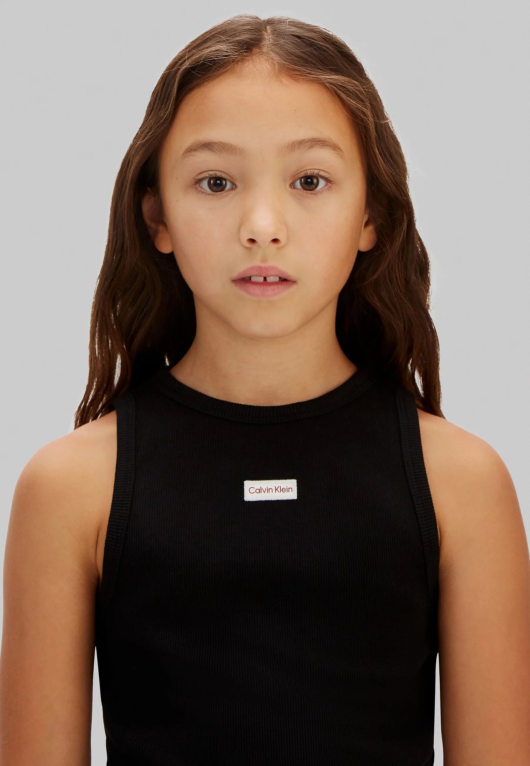 Calvin Klein Vestito Costine Ragazza Nero - LVCKSJK07G