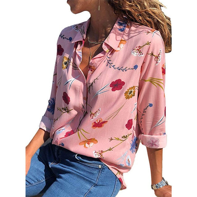 Camicetta Donna Elegante Chiffon Manica Lunga | Blusa Ufficio Casual Chic
