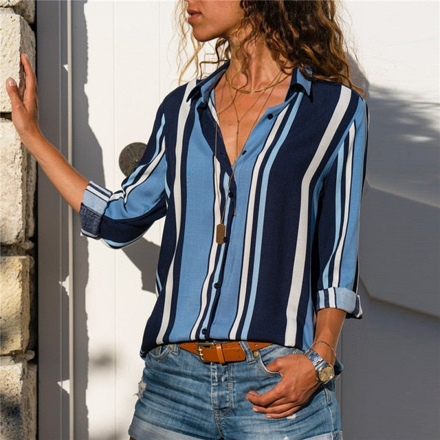 Camicetta Donna Elegante Chiffon Manica Lunga | Blusa Ufficio Casual Chic