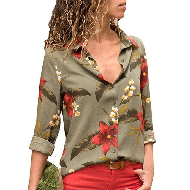 Camicetta Donna Elegante Chiffon Manica Lunga | Blusa Ufficio Casual Chic