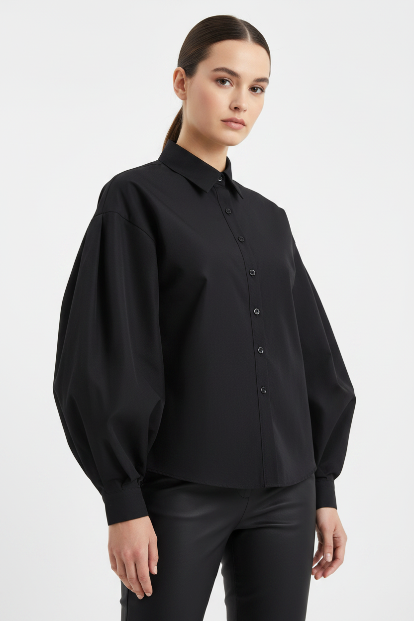 Camicia Donna a Maniche Larghe Elegante Disponibile in 3 Colori