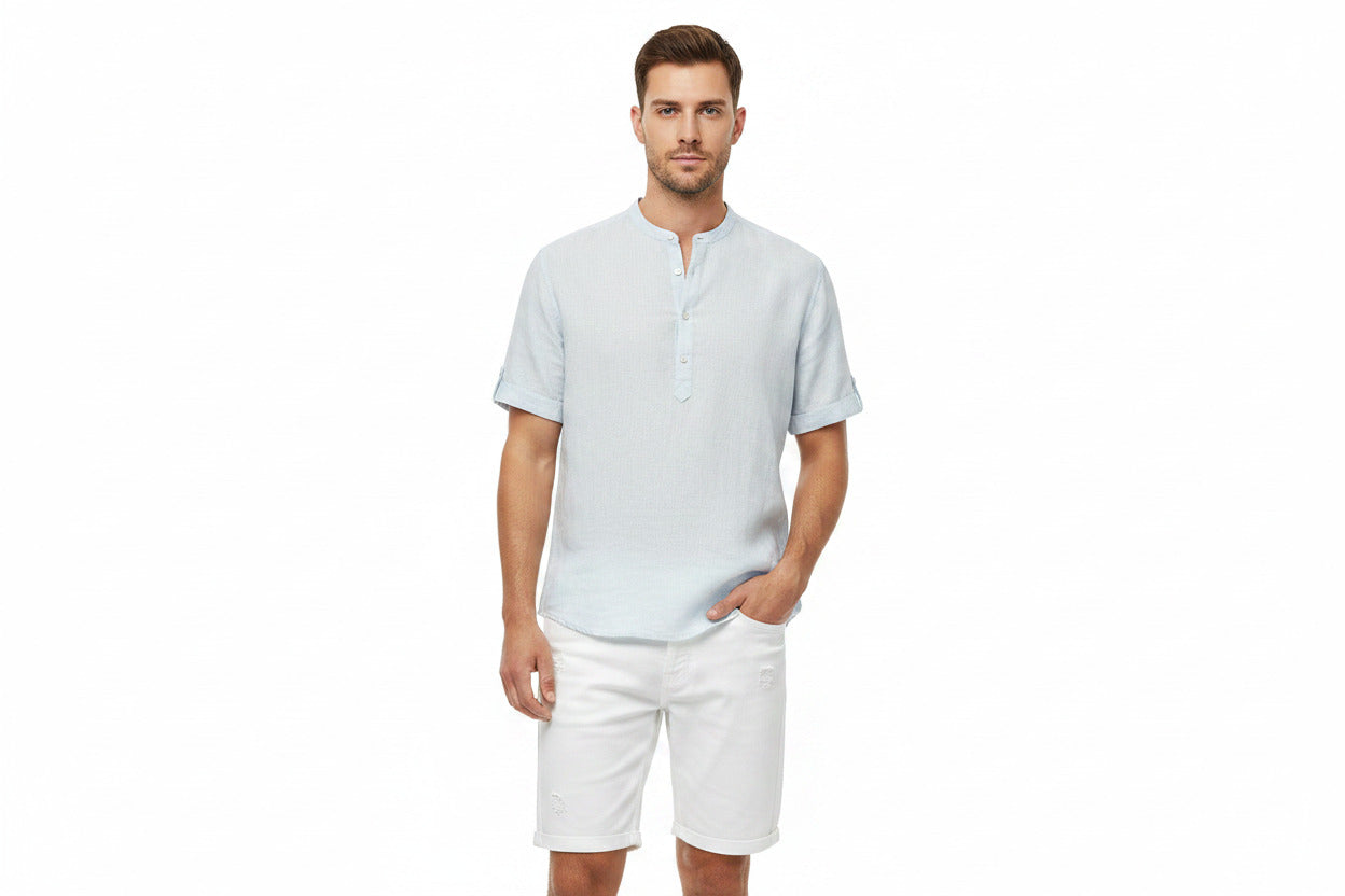 Camicia Sportiva Uomo in Cotone SLIM FIT – T-Shirt Traspirante per Allenamento e Fitness