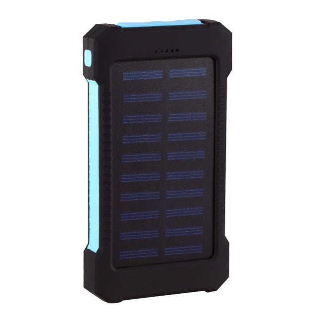 Power Bank Solare 20.000 mAh - Doppia Porta USB per Emergenze e Trekking