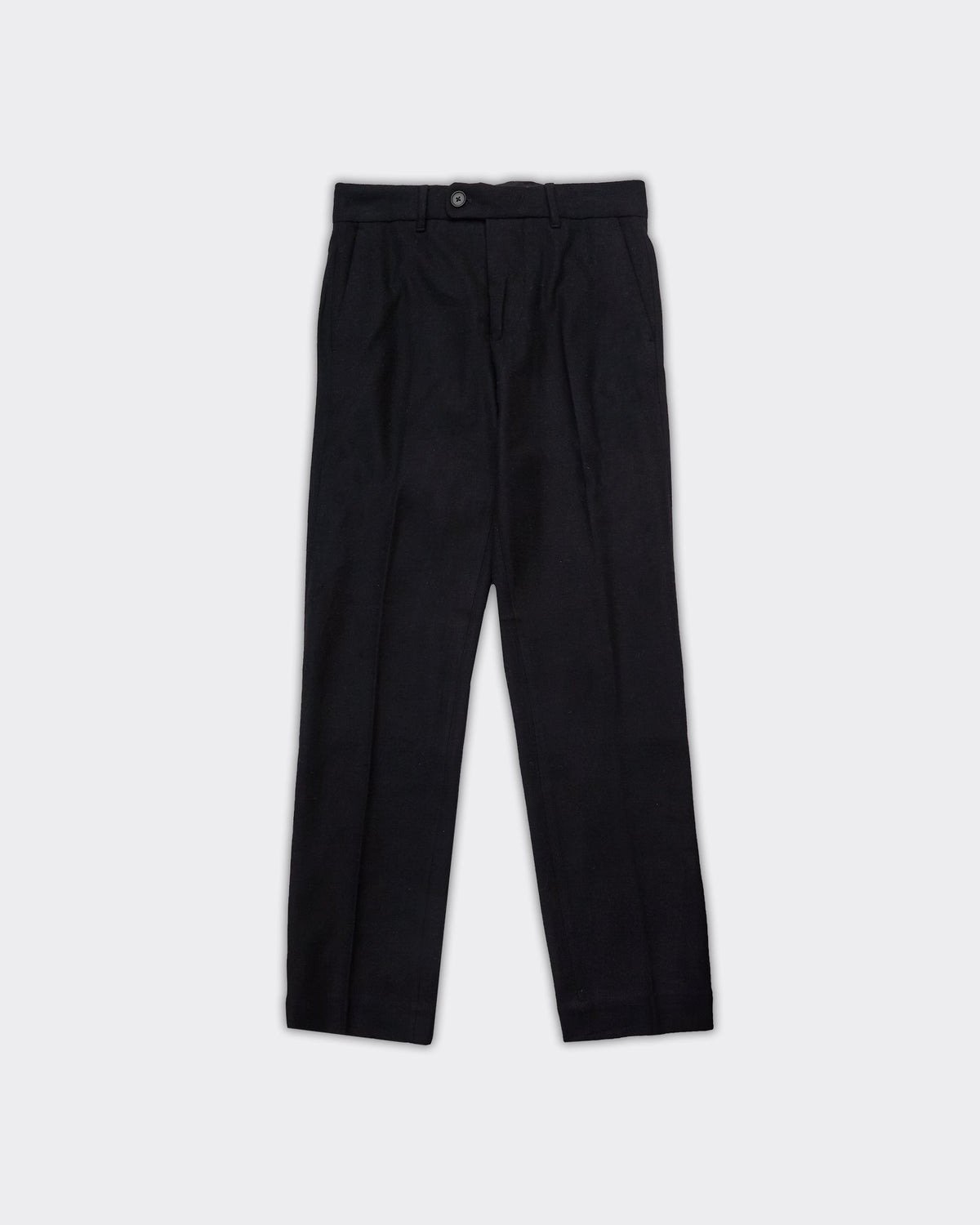 Pantalone Straight Terry Wool Blend Nero