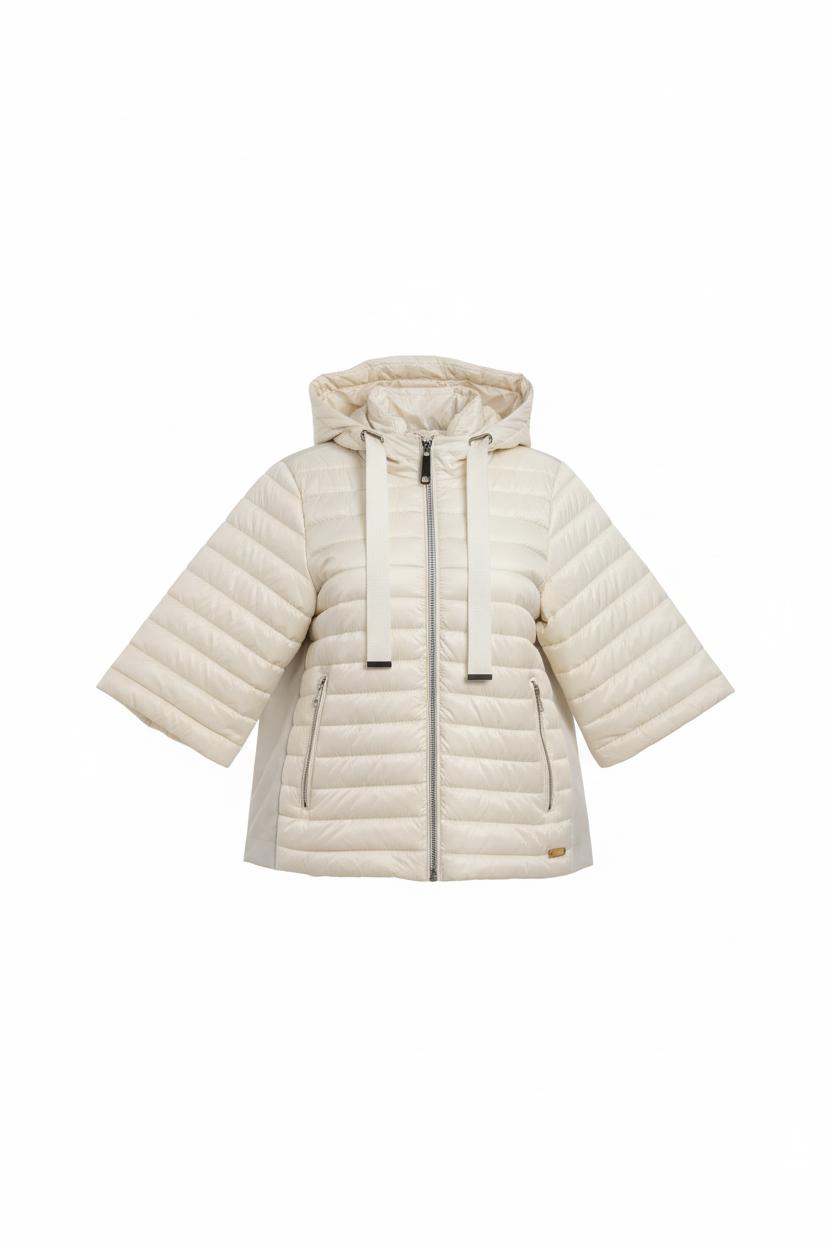 Censured Giacca Trapuntata Donna Bimaterica Cappuccio JWC454NCN5 19 Meringa